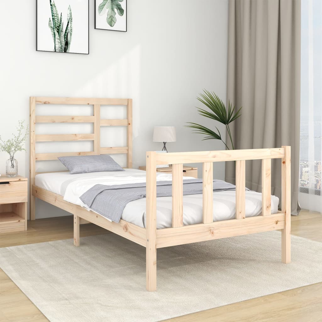 Bedframe massief hout 90x190 cm