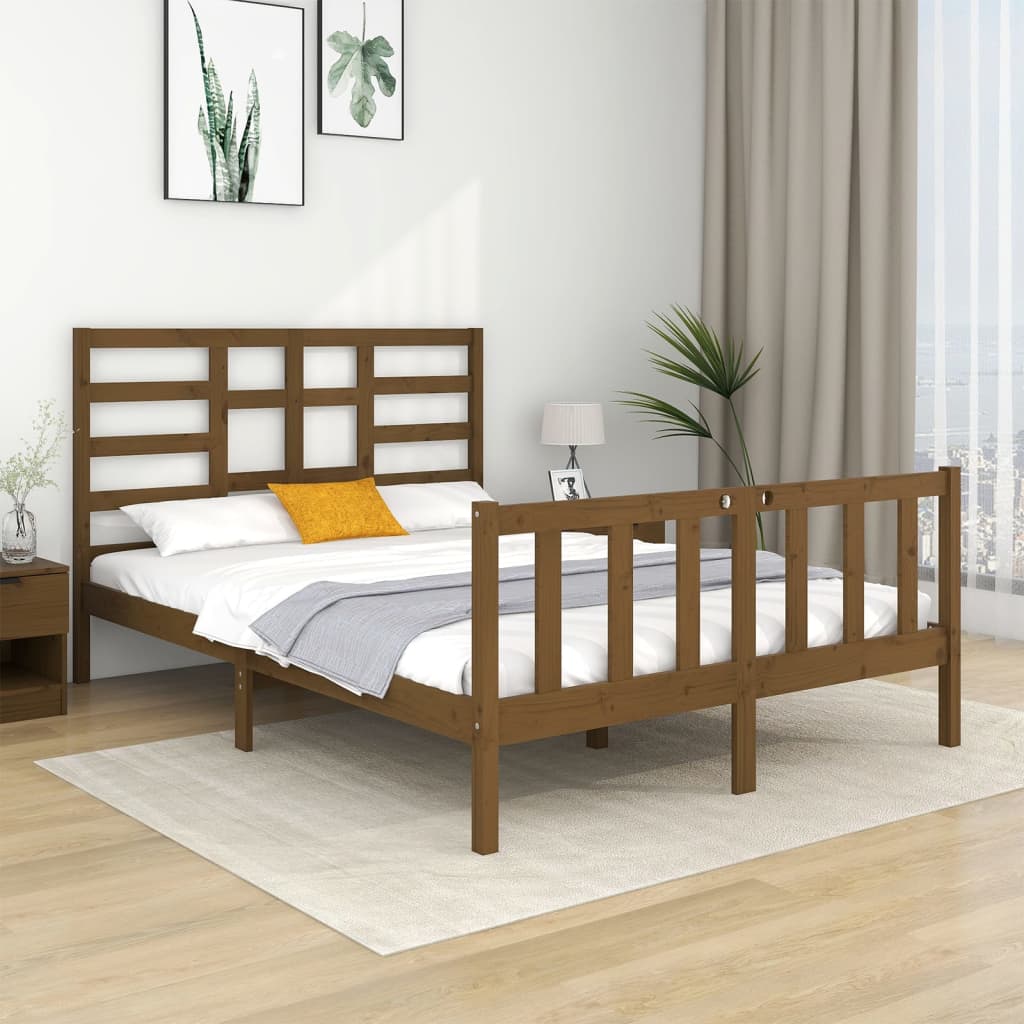 Bedframe massief hout 120x190 cm