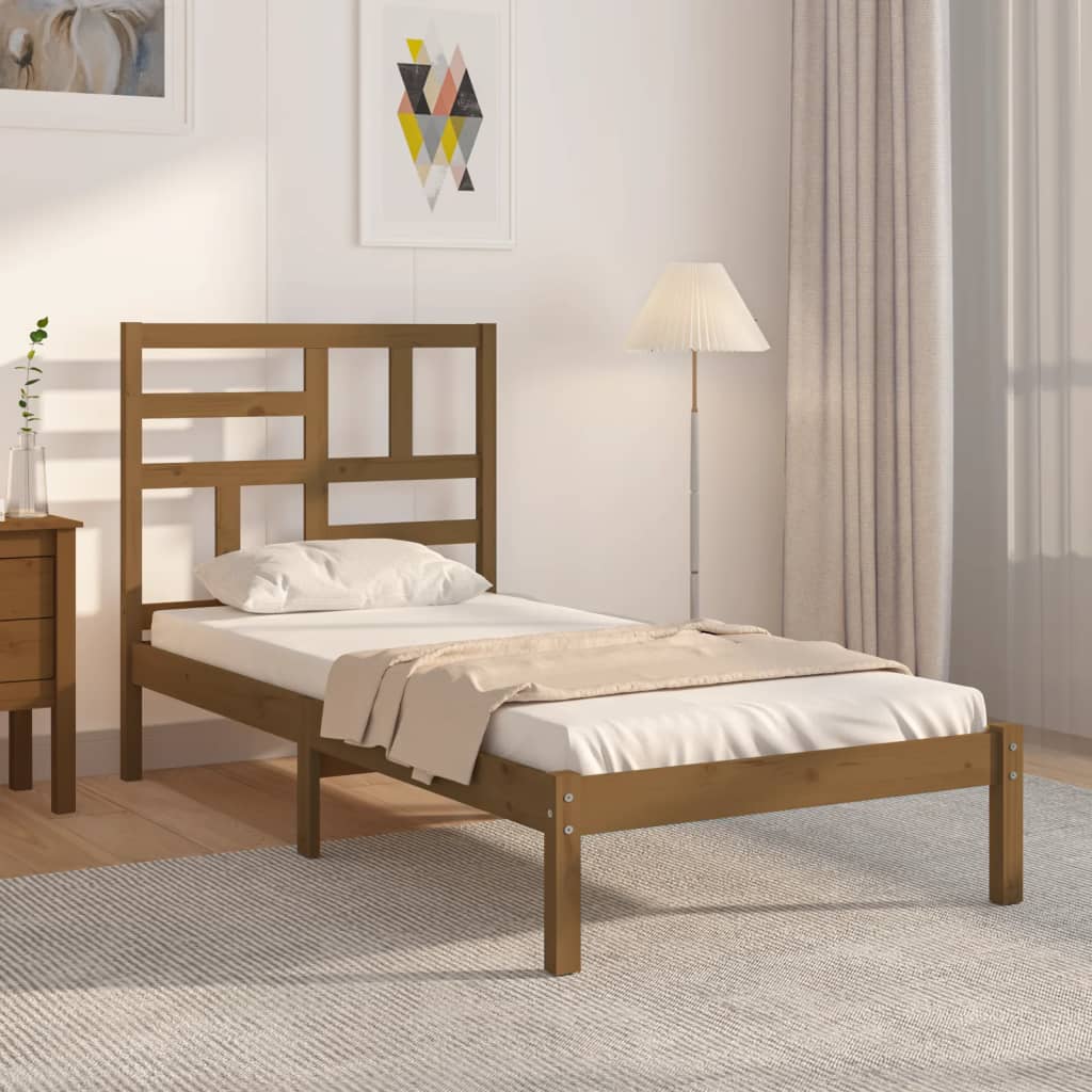 Bedframe massief hout 100x200 cm