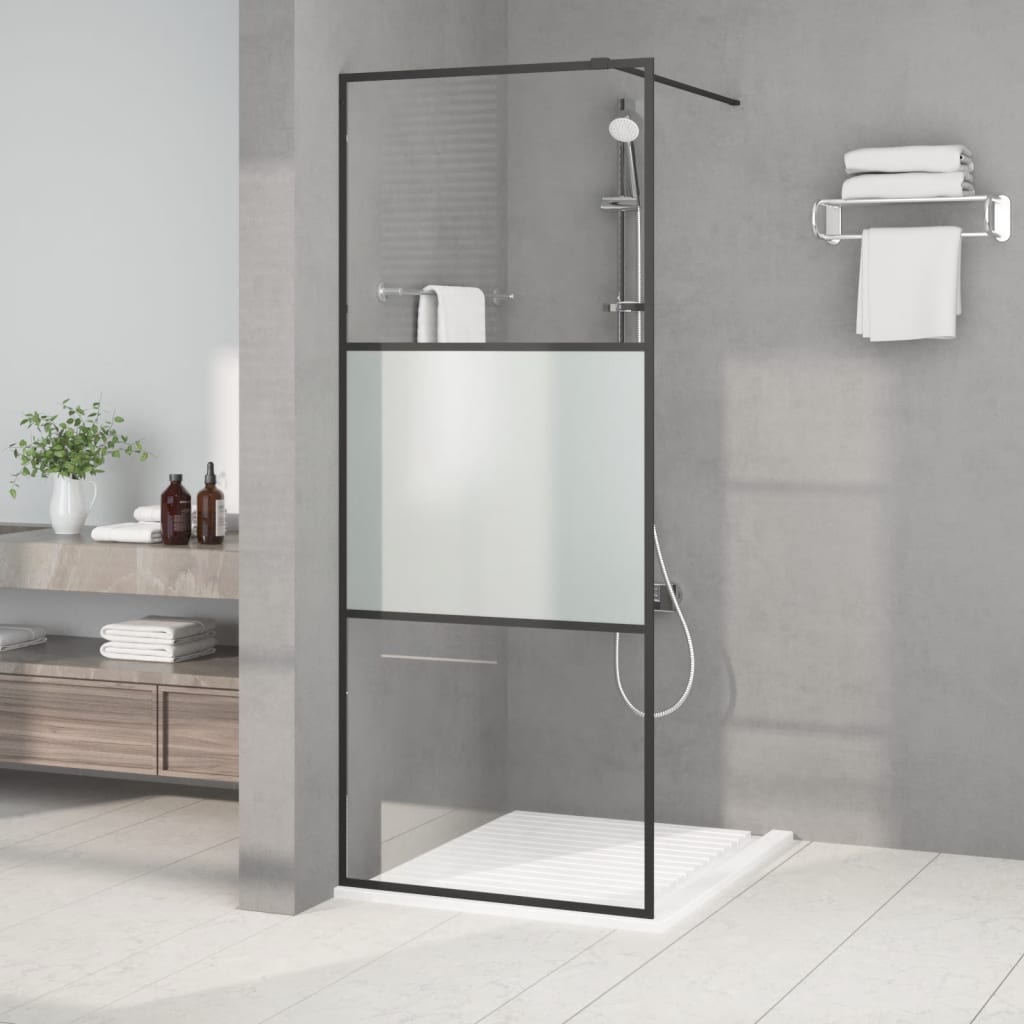 Paroi de douche à l'italienne 100x195 cm verre ESG mat