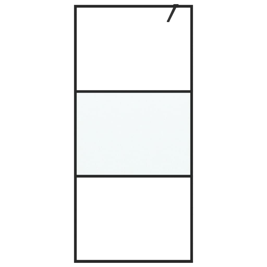 Inloopdouchewand 100x195 cm mat ESG-glas