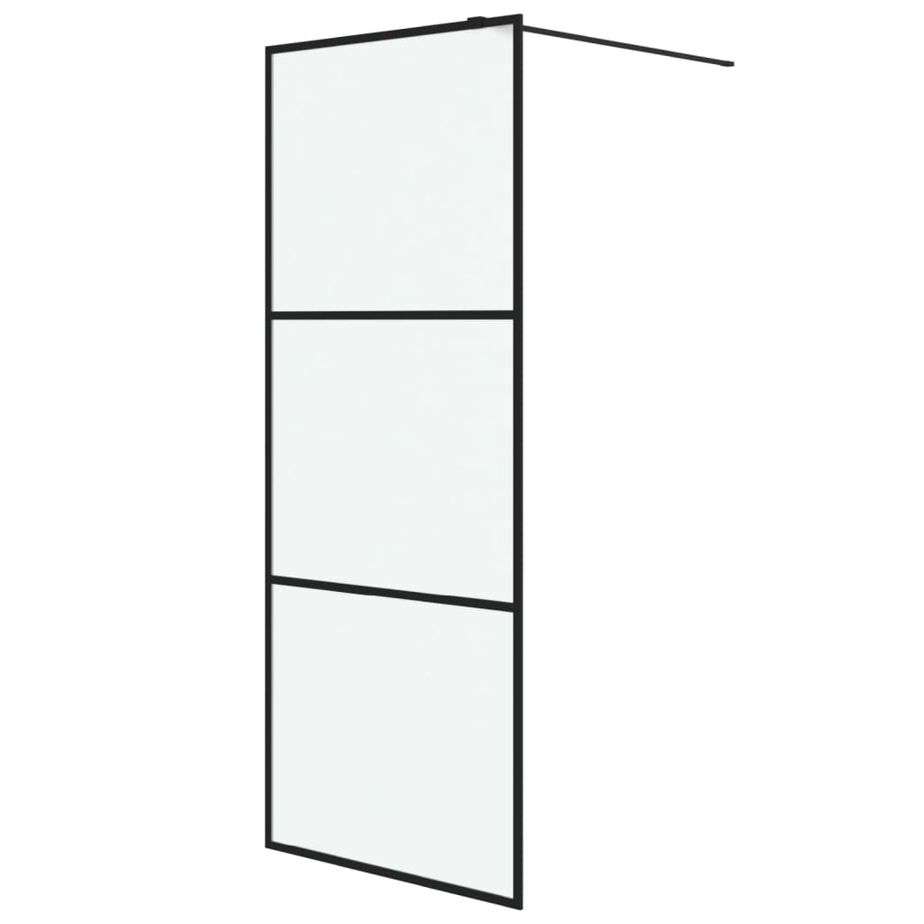 Inloopdouchewand 100x195 cm ESG-glas transparant en