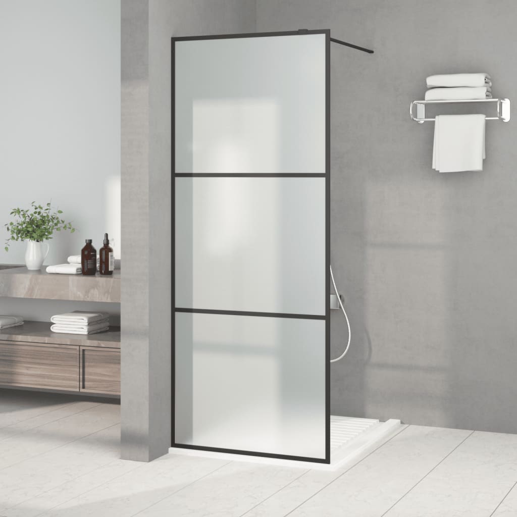 Paroi de douche à l'italienne 100x195 cm verre ESG mat