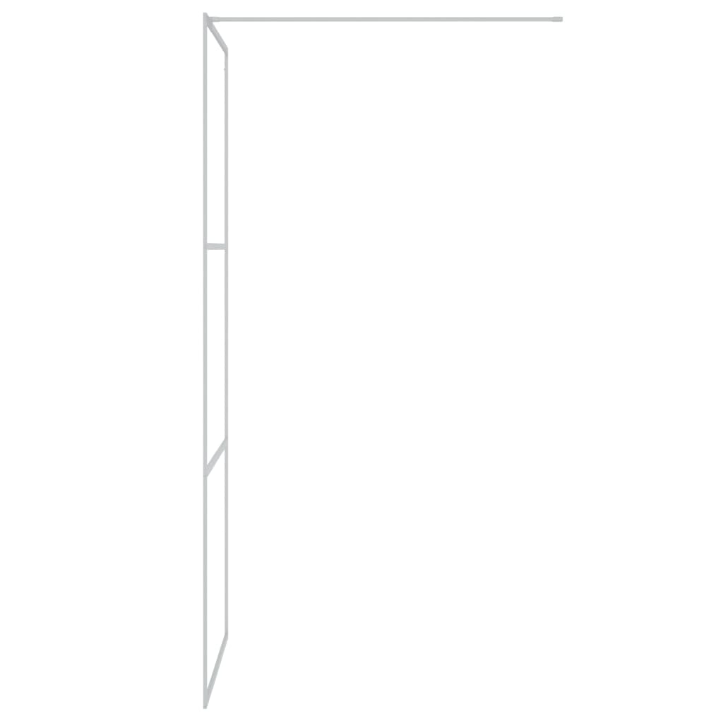 Inloopdouchewand 90x195 cm halfmat ESG-glas zwart