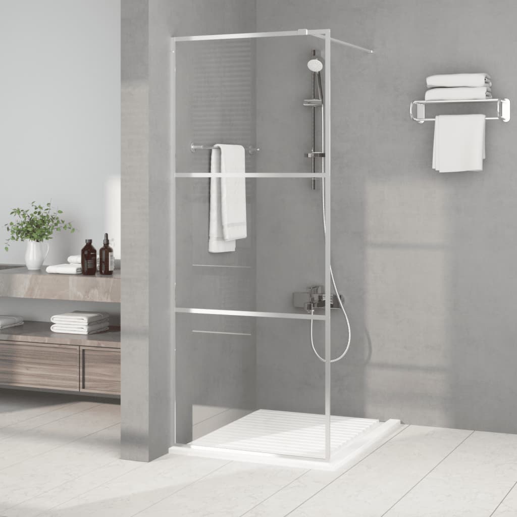 Paroi de douche à l'italienne 100x195 cm verre ESG mat