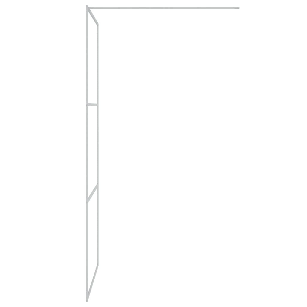 Inloopdouchewand 90x195 cm halfmat ESG-glas zwart