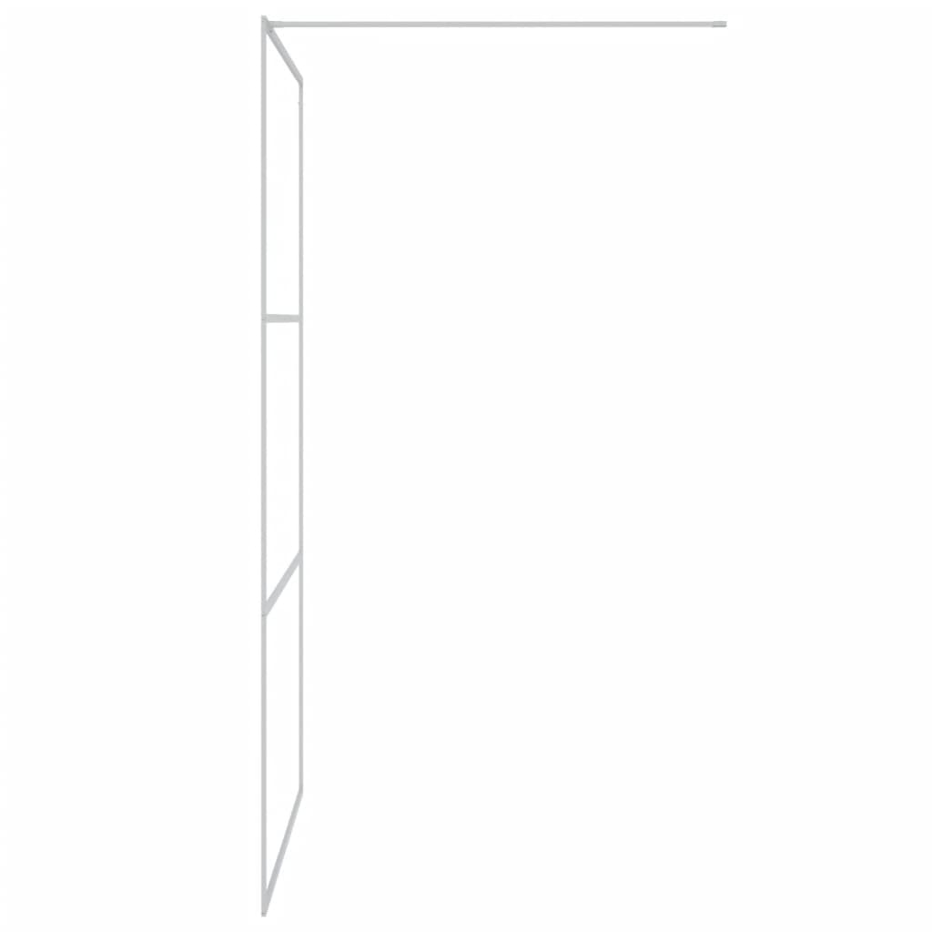 Inloopdouchewand 90x195 cm halfmat ESG-glas zwart