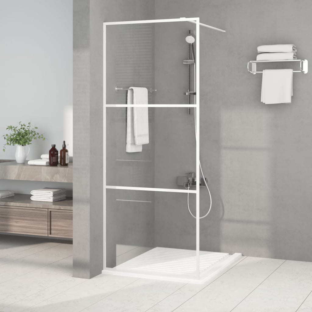 Paroi de douche à l'italienne 100x195 cm verre ESG mat