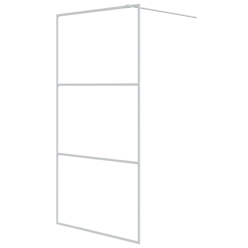 Inloopdouchewand 100x195 cm ESG-glas transparant en