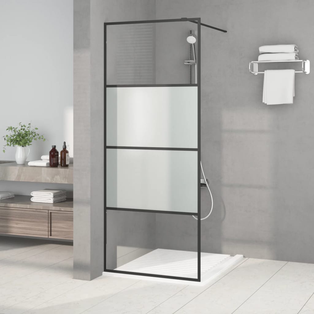 Paroi de douche à l'italienne 80x195 cm verre ESG semi-mat