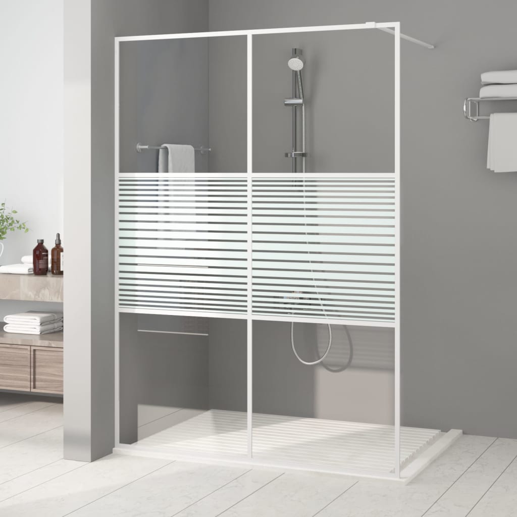 Inloopdouchewand 115x195 cm ESG-glas transparant en