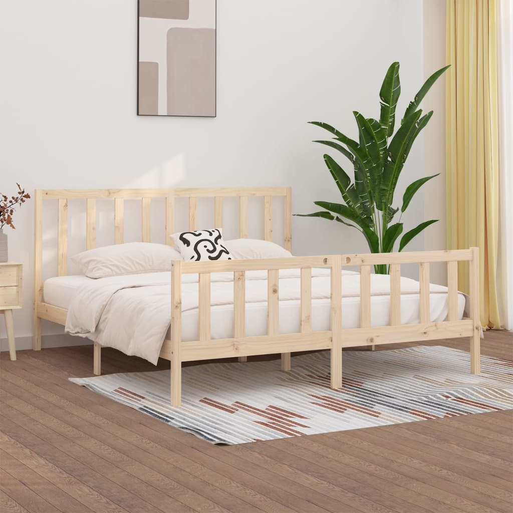 Bedframe massief hout 150x200 cm