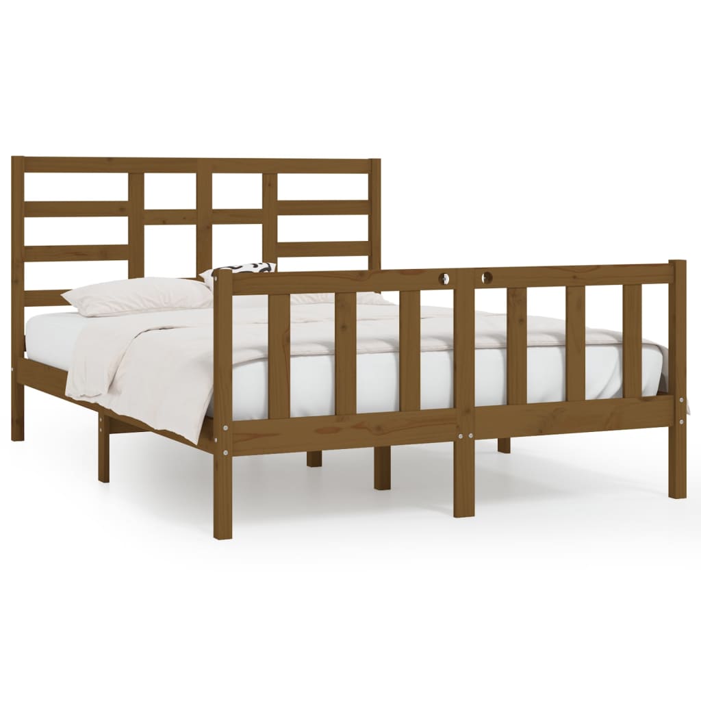 Bedframe massief grenenhout 200x200 cm