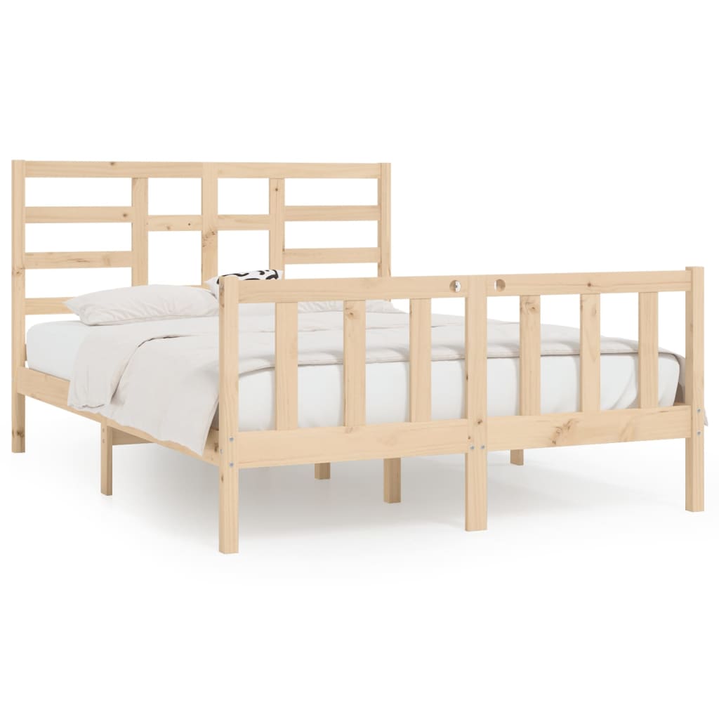 Bedframe massief grenenhout 200x200 cm