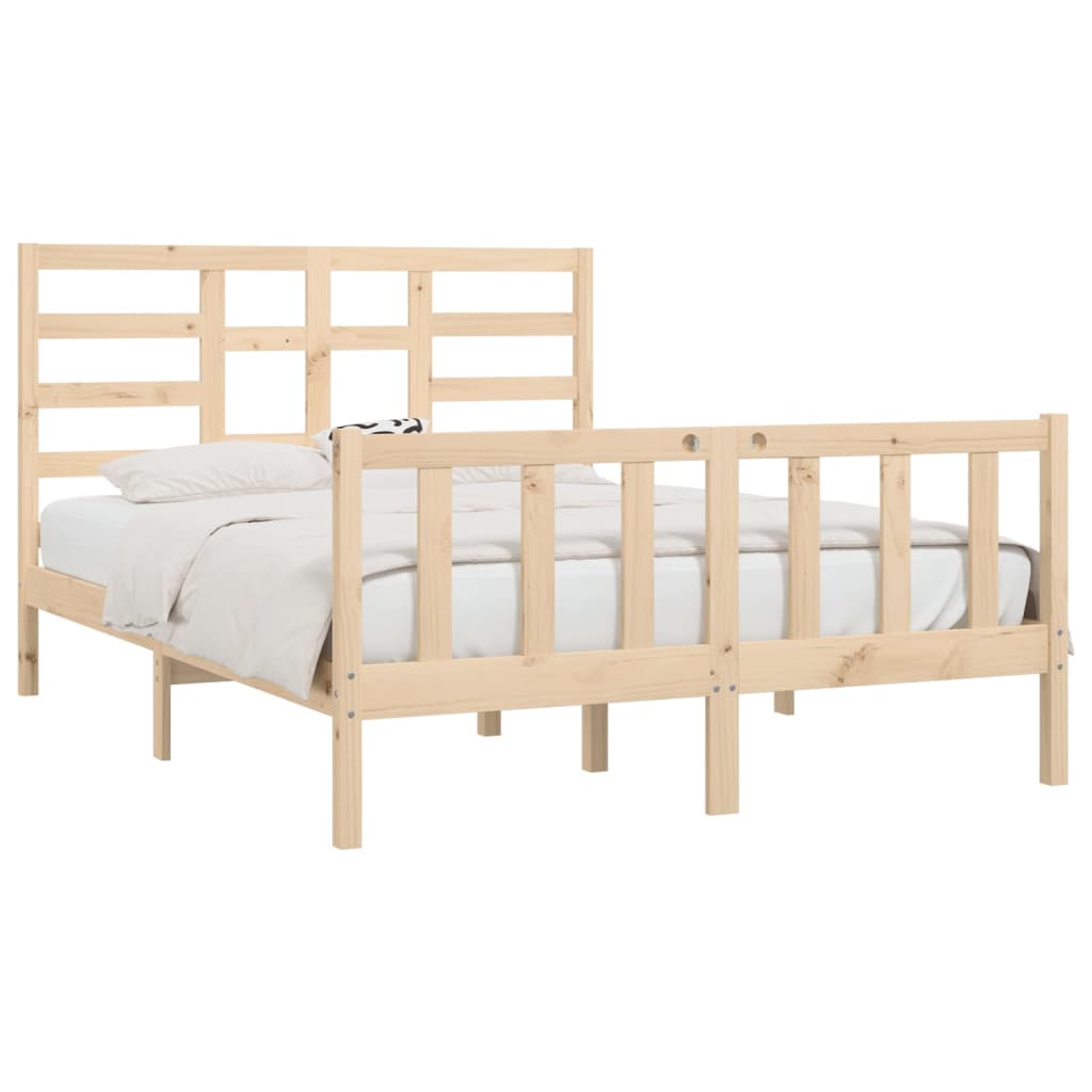 Bedframe massief grenenhout 200x200 cm