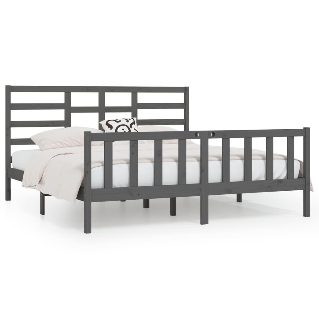 Bedframe massief grenenhout 200x200 cm