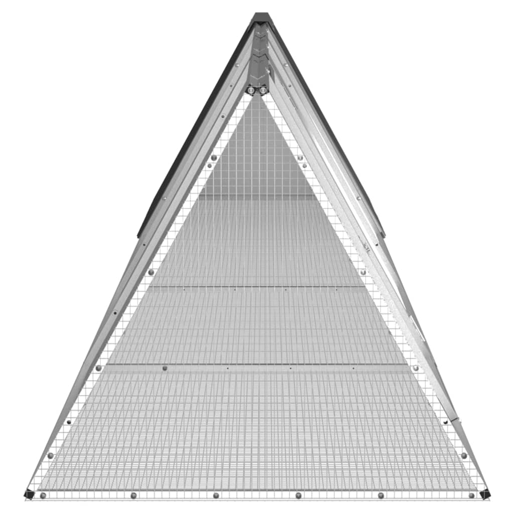 Konijnenhok 504,5x80,5x71 cm gegalvaniseerd staal antraciet