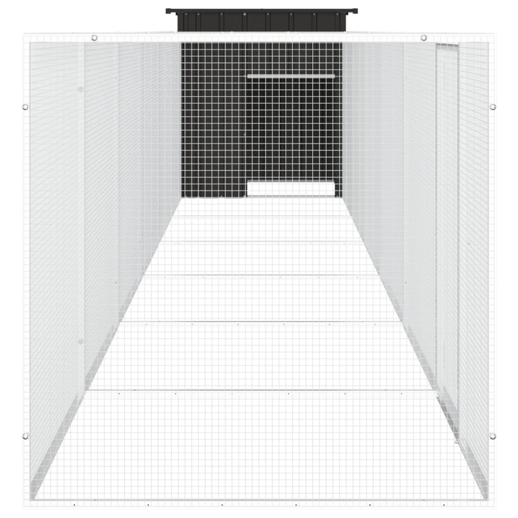 Kippenhok 900x91x100 cm gegalvaniseerd staal antracietkleurig