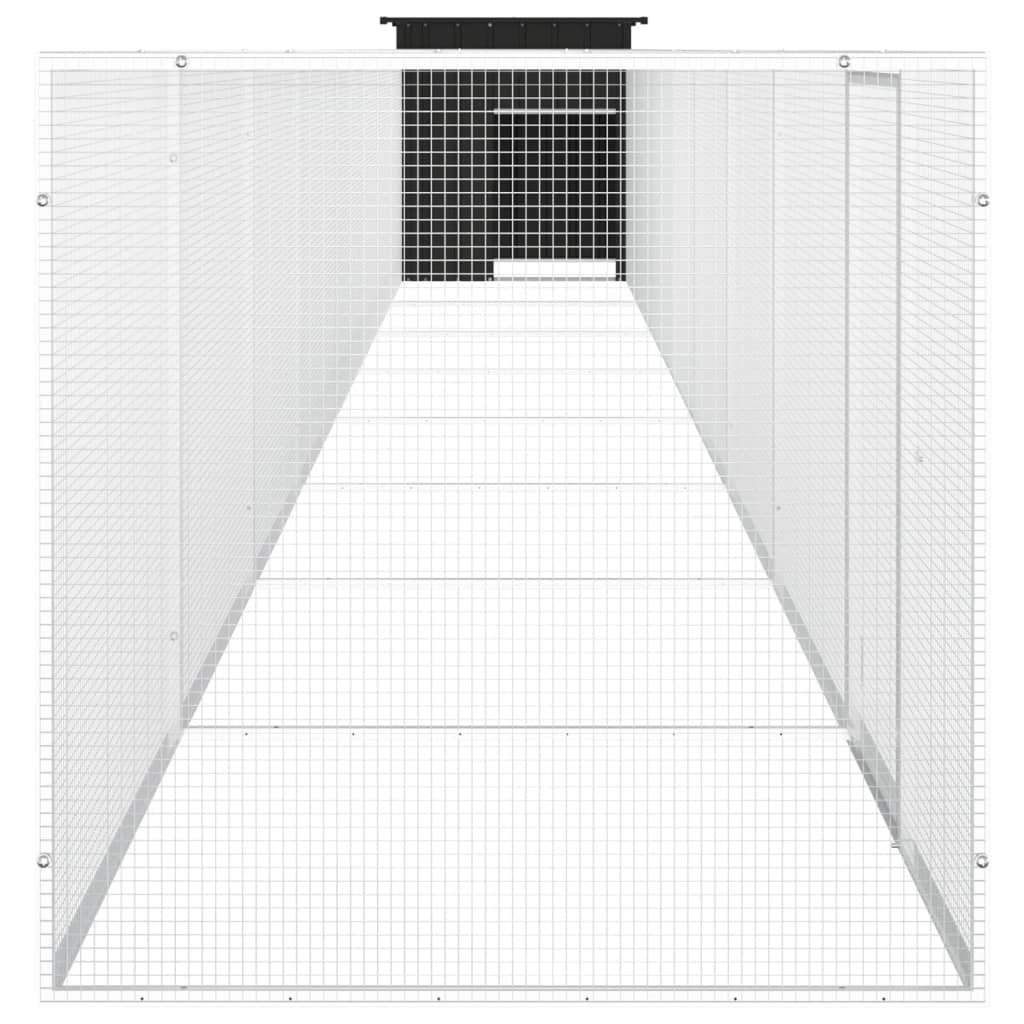 Kippenhok 200x91x100 cm gegalvaniseerd staal