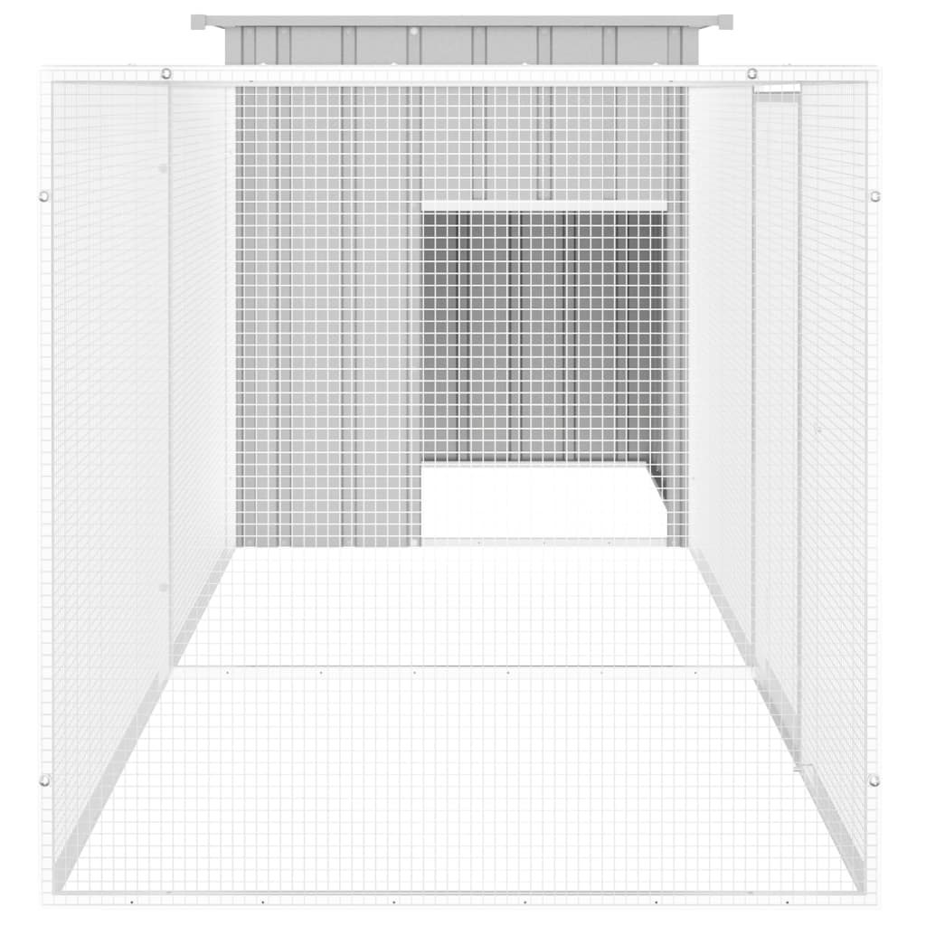 Kippenhok 200x91x100 cm gegalvaniseerd staal