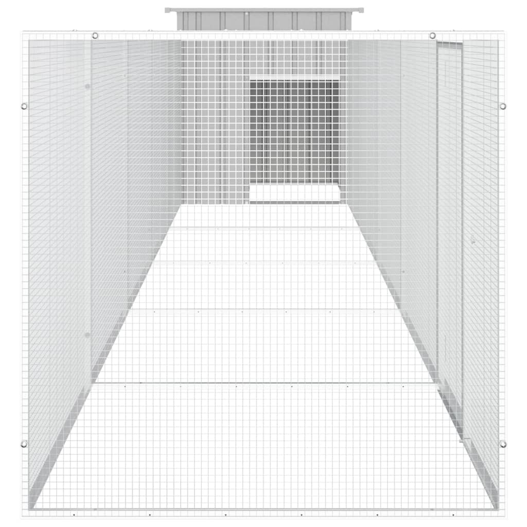 Kippenhok 900x91x100 cm gegalvaniseerd staal antracietkleurig