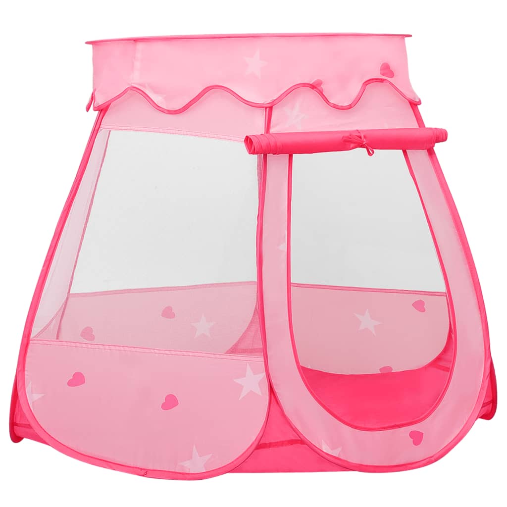 Tente de jeu pour enfants avec 250 balles 102x102x82 cm rose