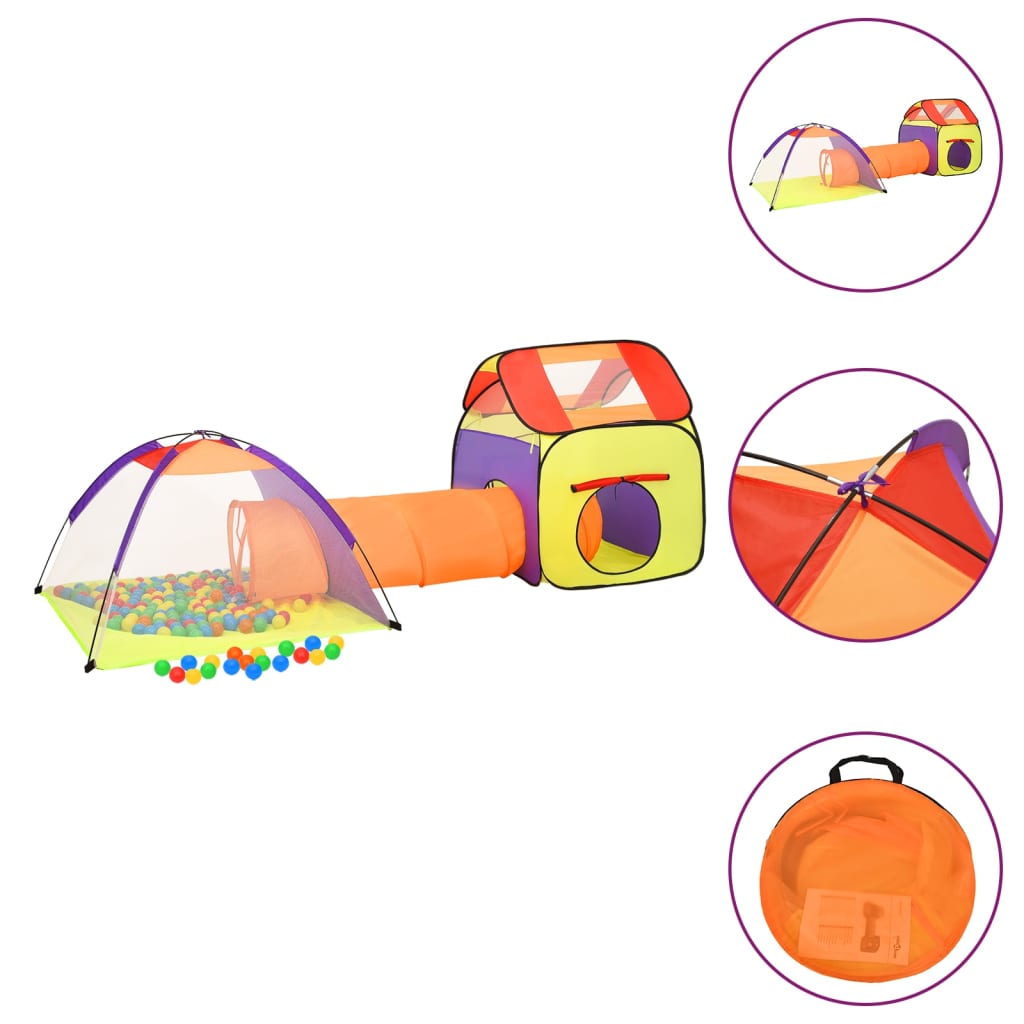 Kinderspeeltent met 250 ballen 338x123x111 cm