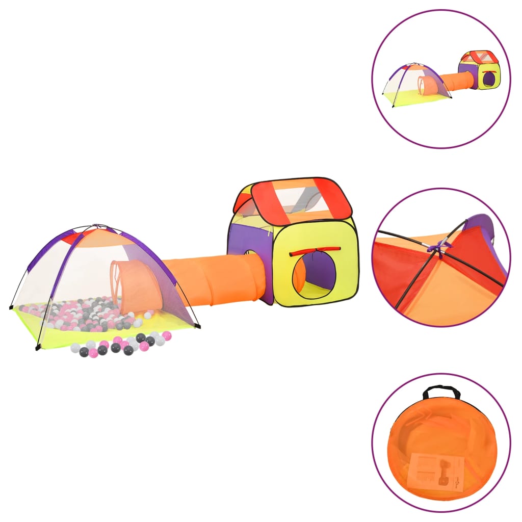 Kinderspeeltent met 250 ballen 338x123x111 cm