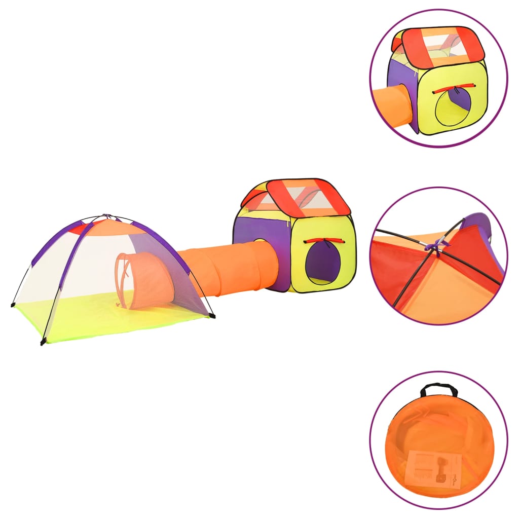 Kinderspeeltent met 250 ballen 338x123x111 cm