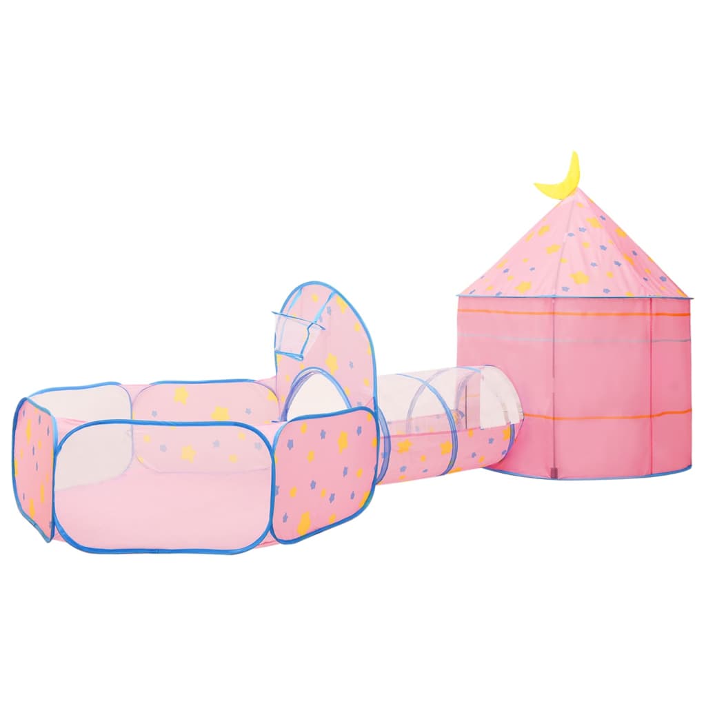 Kinderspeeltent met 250 ballen 301x120x128 cm roze