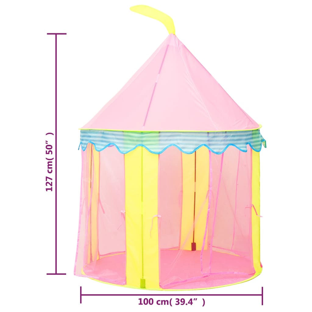 Tente de jeu pour enfants avec 250 balles 100x100x127 cm rose