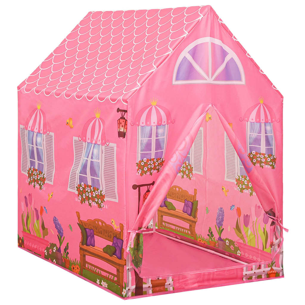 Tente de jeu pour enfants avec 250 balles 69x94x104 cm rose