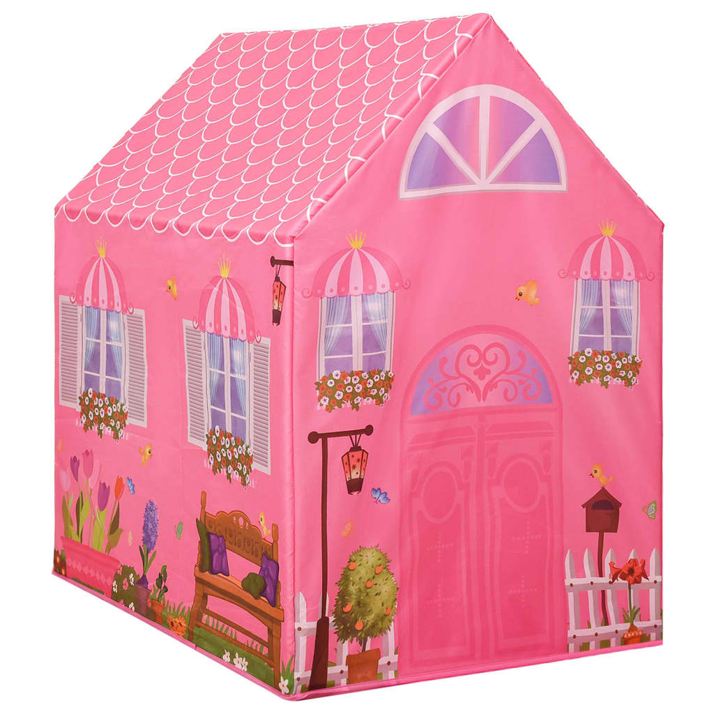 Tente de jeu pour enfants avec 250 balles 69x94x104 cm rose