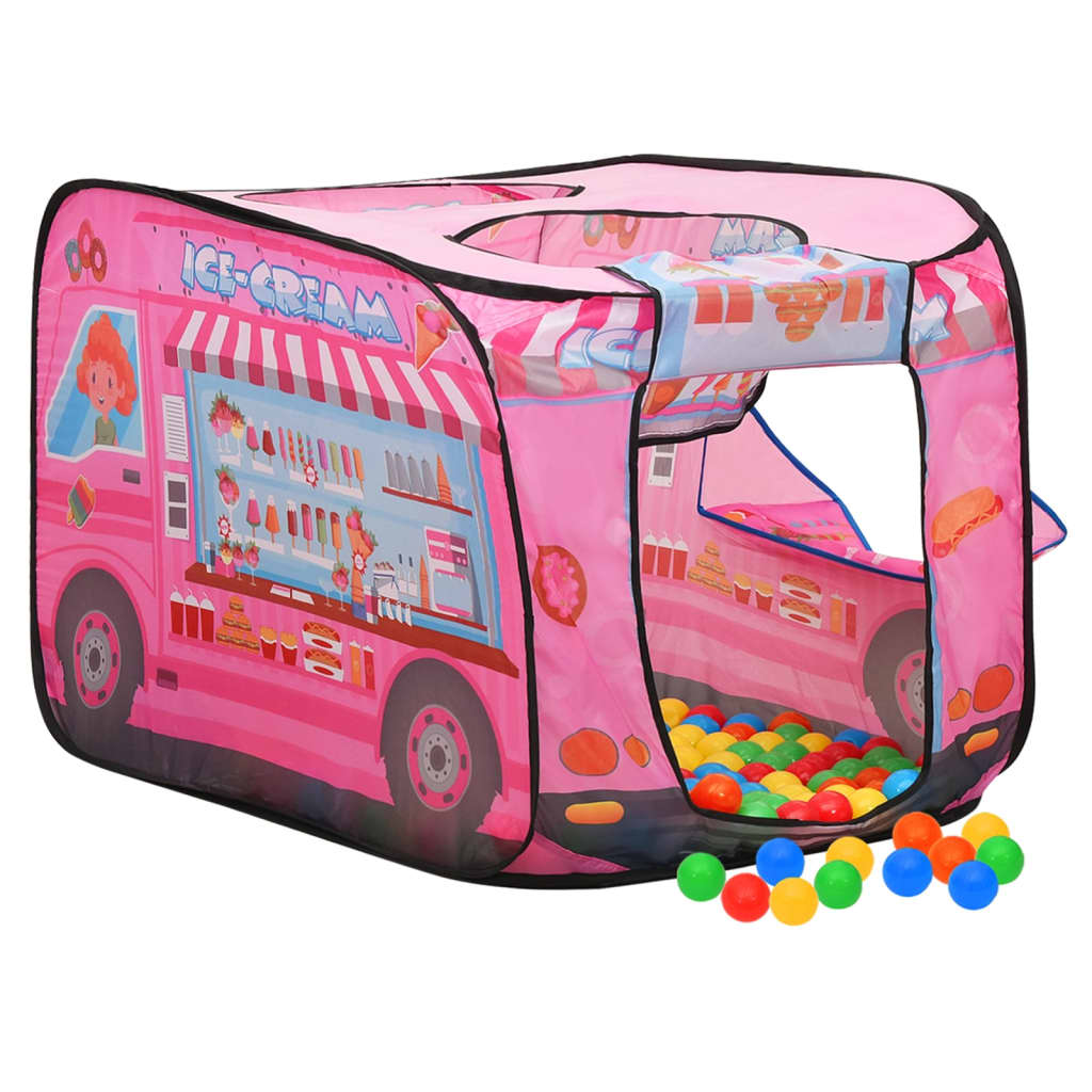 Tente de jeu pour enfants avec 250 balles 70x112x70 cm rose