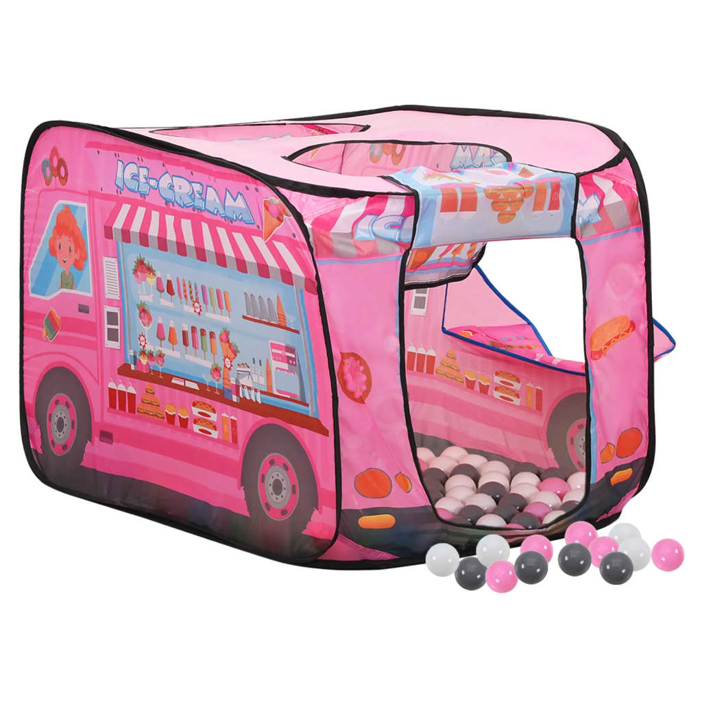 Tente de jeu pour enfants avec 250 balles 70x112x70 cm rose