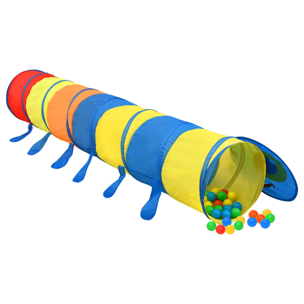 Kinderspeeltunnel met 250 ballen 245 cm polyester