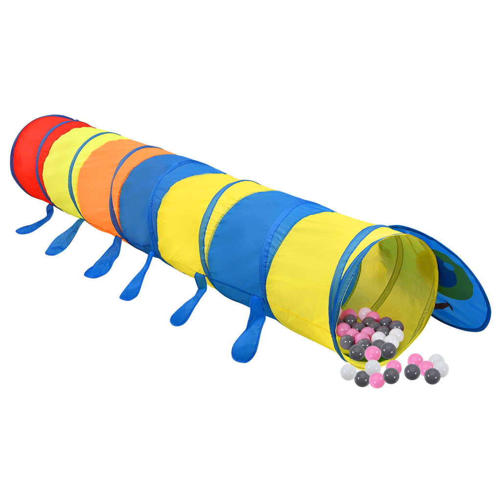 Tunnel de jeu pour enfants avec 250 balles 245 cm polyester