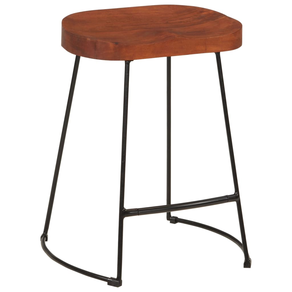 Tabourets de bar Gavin 2 pcs en bois de manguier massif