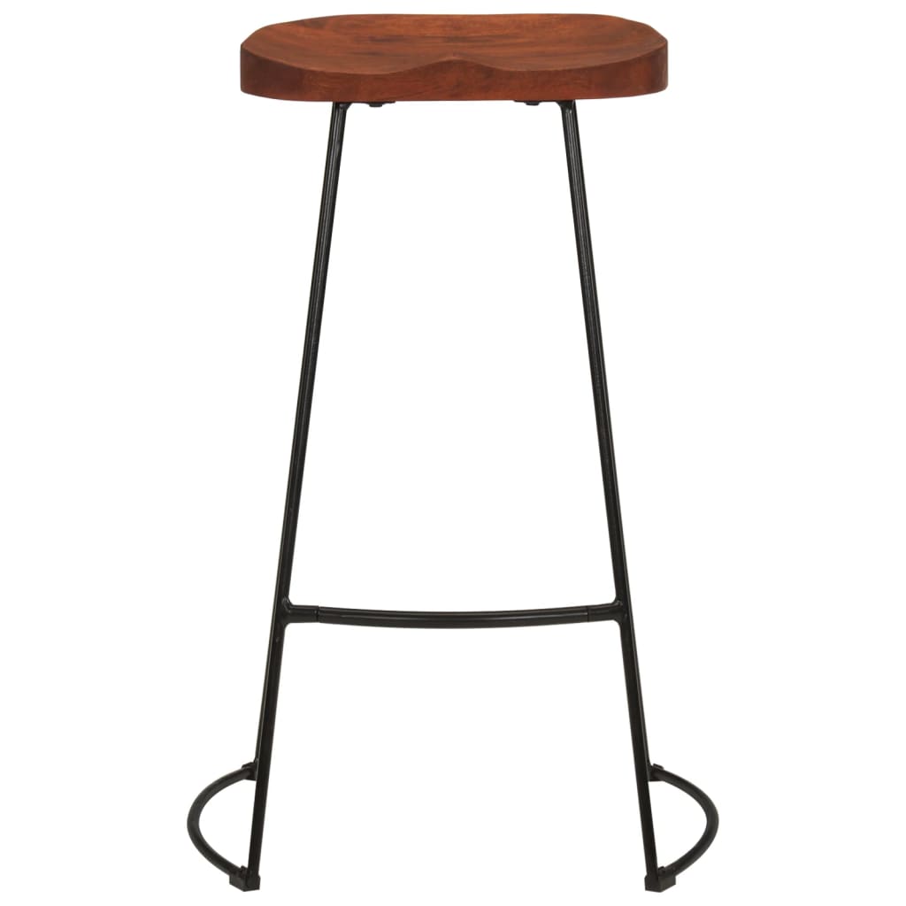 Tabourets de bar Gavin 2 pcs en bois de manguier massif