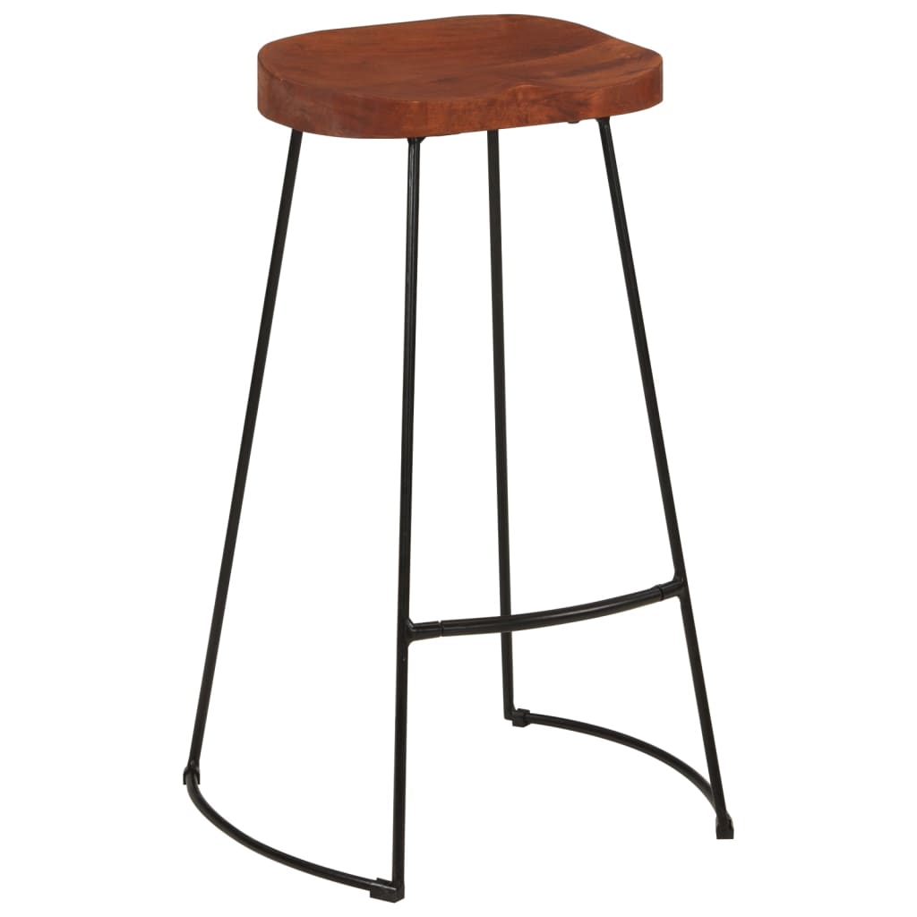 Tabourets de bar Gavin 2 pcs en bois de manguier massif