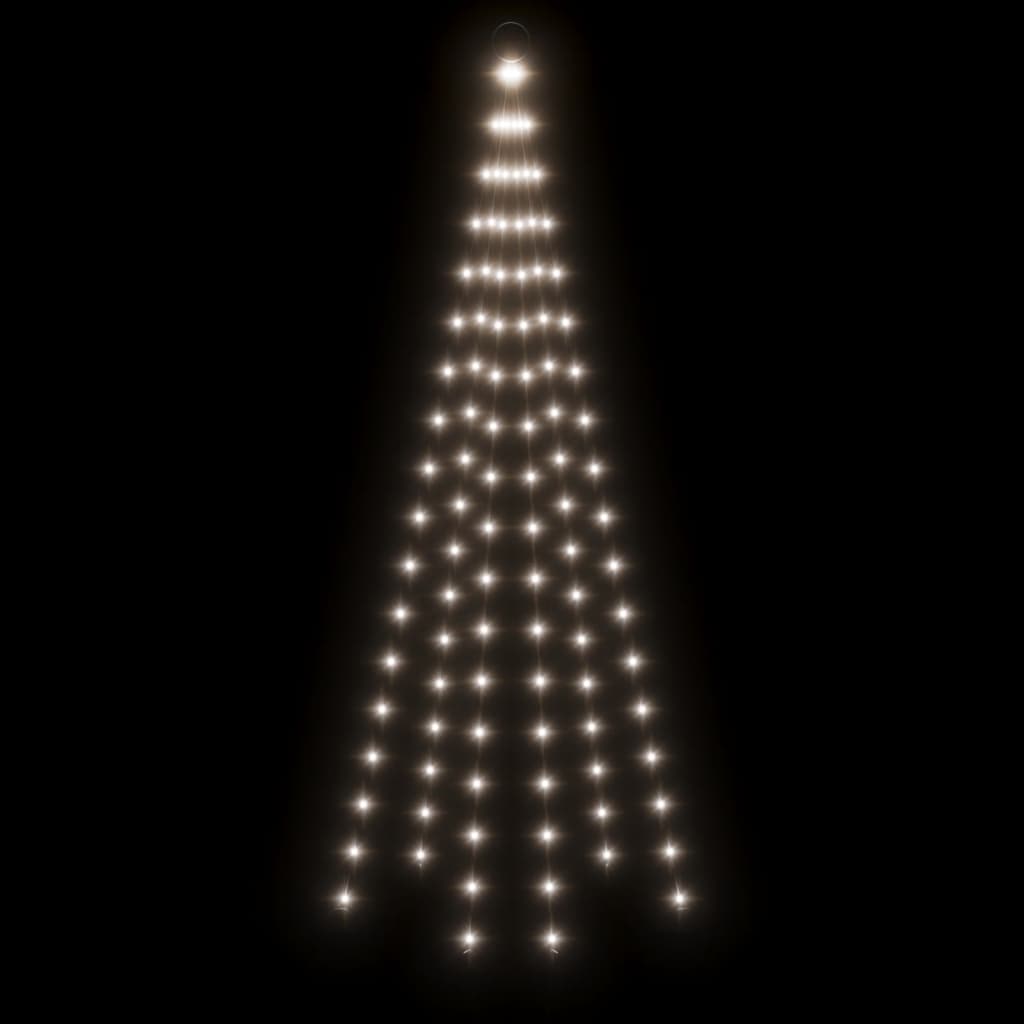 Vlaggenmast kerstboom 732 LED's koudwit 500 cm