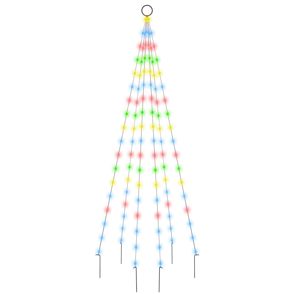 Vlaggenmast kerstboom 732 LED's koudwit 500 cm