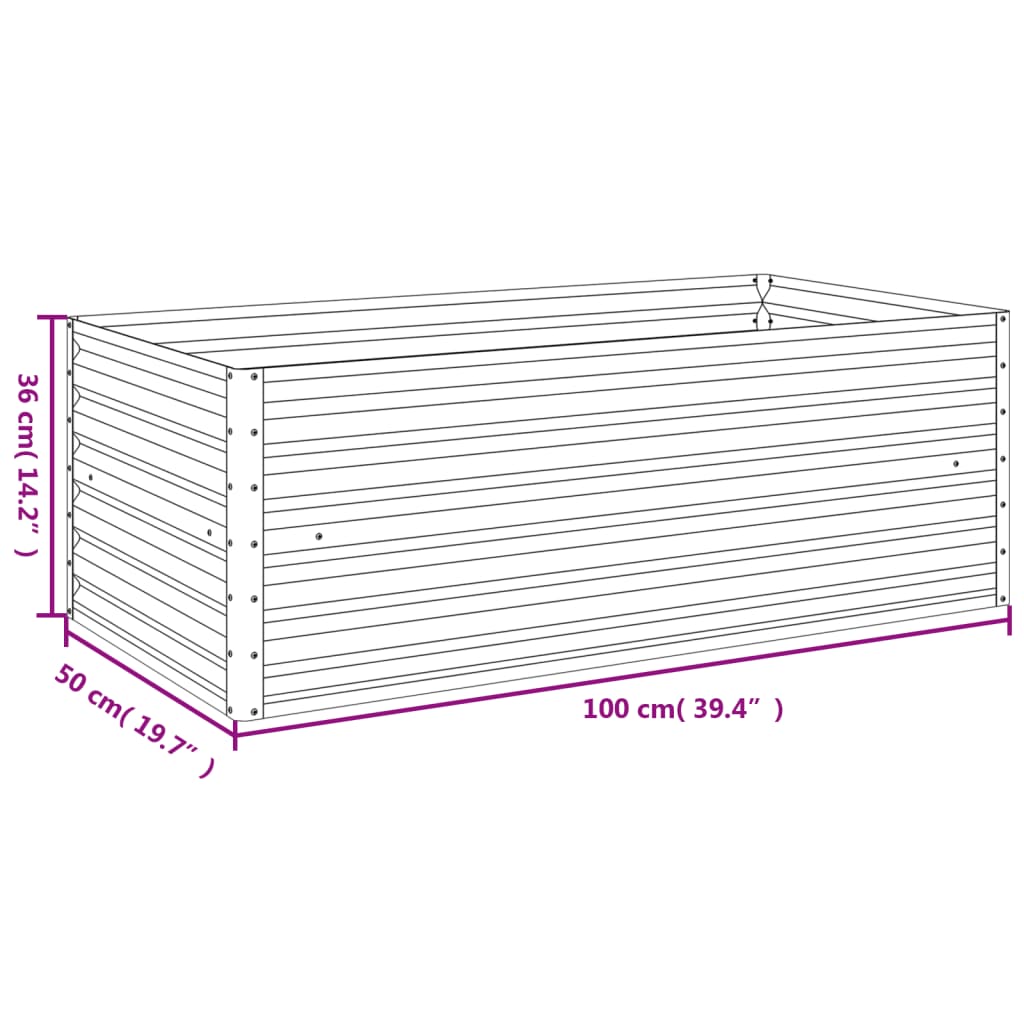 Plantenbak verhoogd 1150x100x36 cm cortenstaal