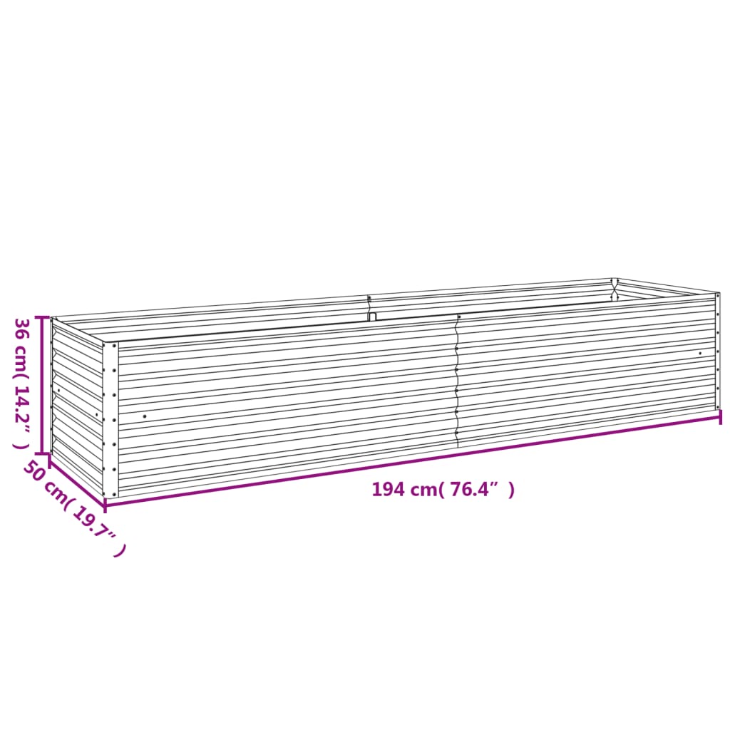 Plantenbak verhoogd 1150x100x36 cm cortenstaal