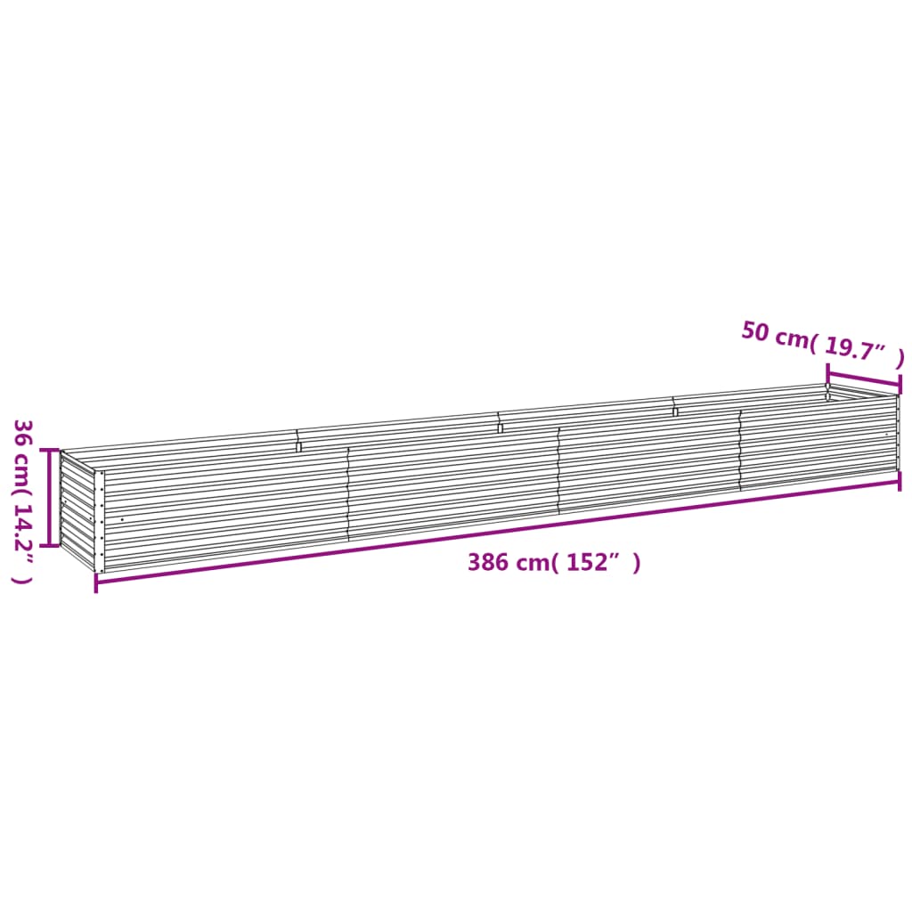 Plantenbak verhoogd 1150x100x36 cm cortenstaal