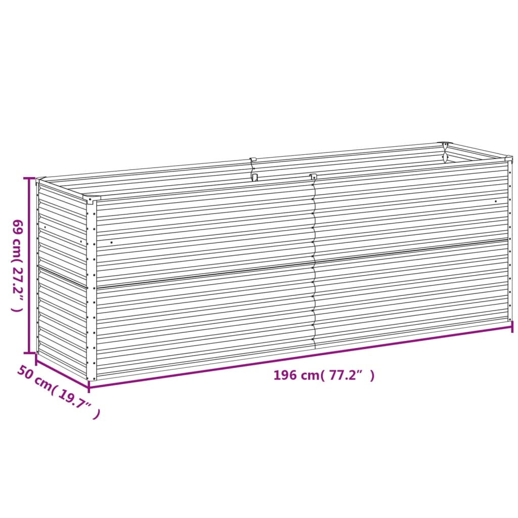 Plantenbak verhoogd 1150x100x36 cm cortenstaal