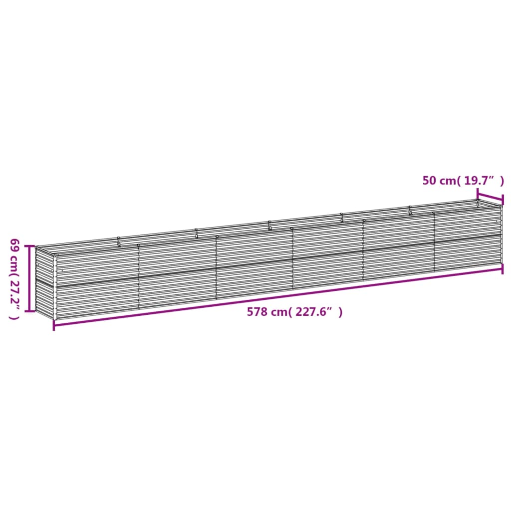 Plantenbak verhoogd 1150x100x36 cm cortenstaal