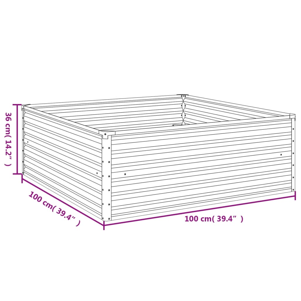 Plantenbak verhoogd 1150x100x36 cm cortenstaal