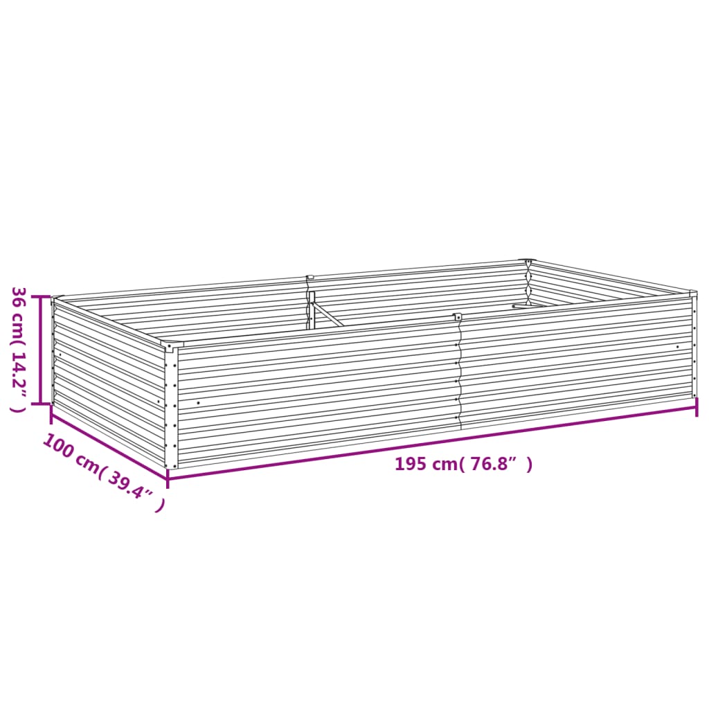 Plantenbak verhoogd 1150x100x36 cm cortenstaal