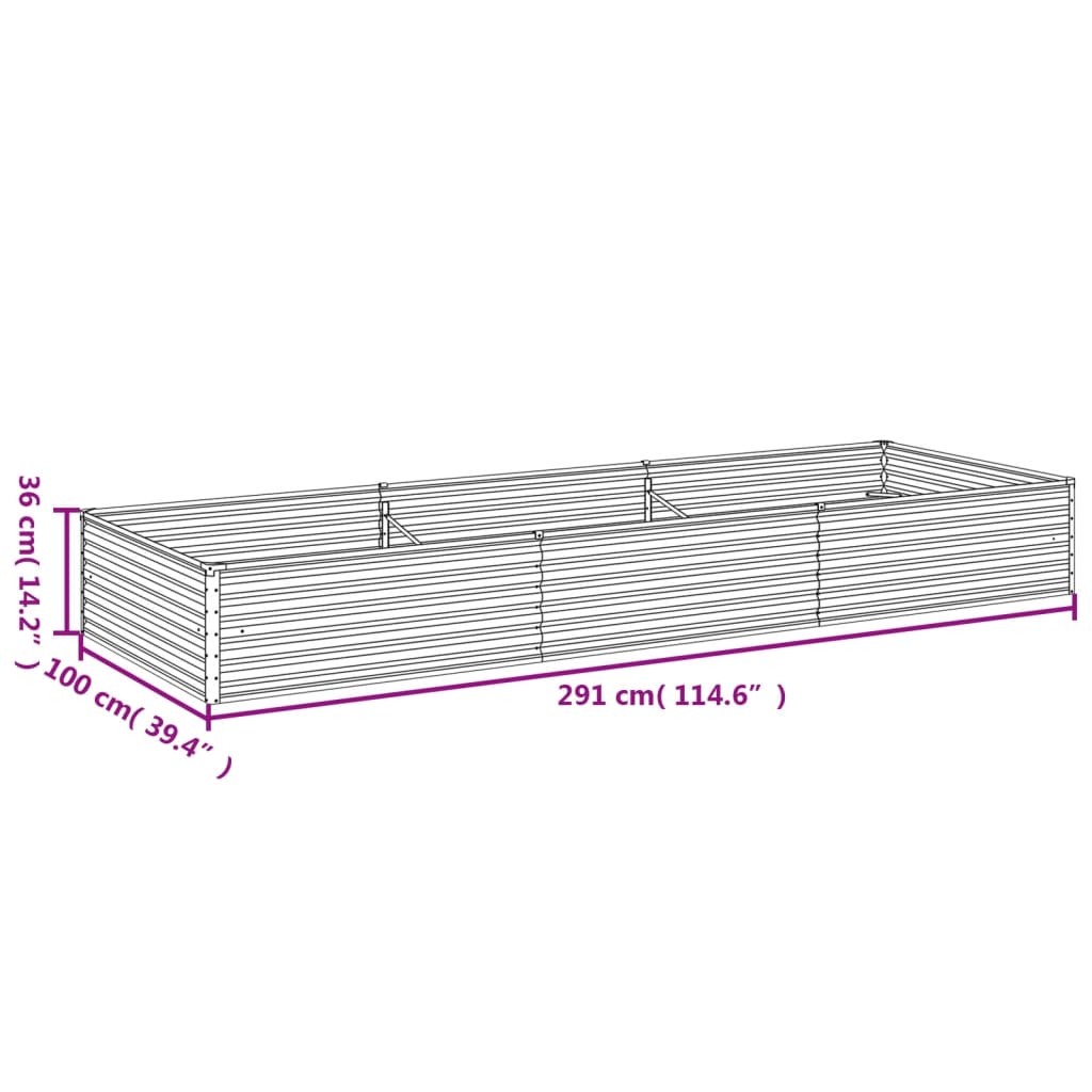 Plantenbak verhoogd 1150x100x36 cm cortenstaal